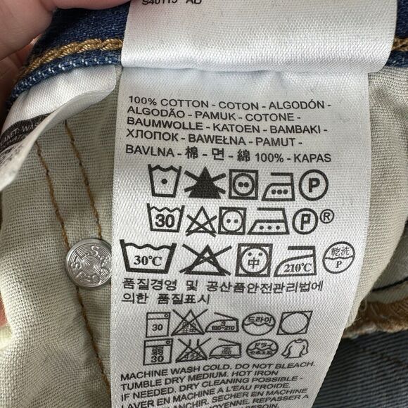 Levi's 501 CT Jeans Womens 28 Distressed Boyfriend Blue Denim Cotton - Picture 6 of 11